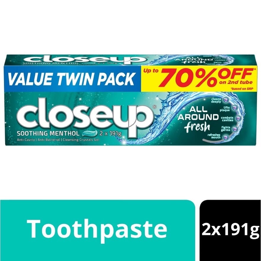 All Around Fresh Soothing Menthol Toothpaste 2x191g