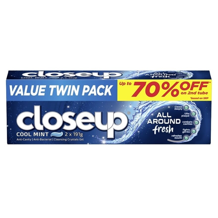 All Around Fresh Cool Mint Toothpaste 2x191g