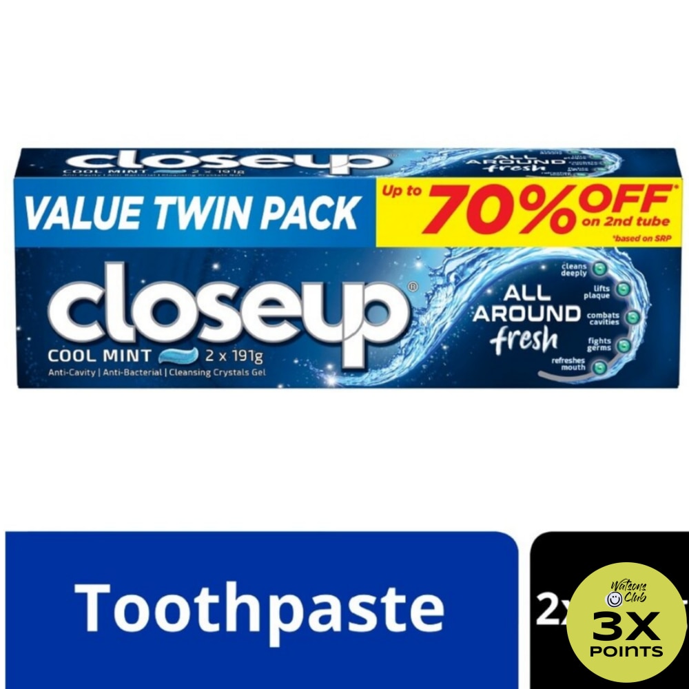 All Around Fresh Cool Mint Toothpaste 2x191g