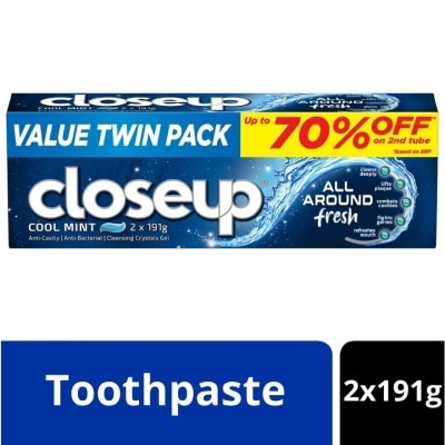 CLOSE UP All Around Fresh Cool Mint Toothpaste 2x191g