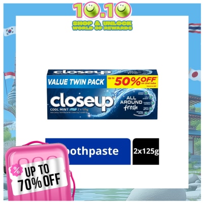 CLOSE UP All Around Fresh Cool Mint Toothpaste 2x125g