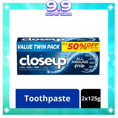 CLOSE UP All Around Fresh Cool Mint Toothpaste 2x125g