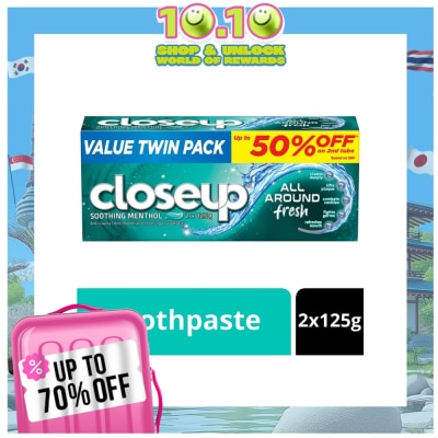 CLOSE UP All Around Fresh Soothing Menthol Toothpaste 2x125g