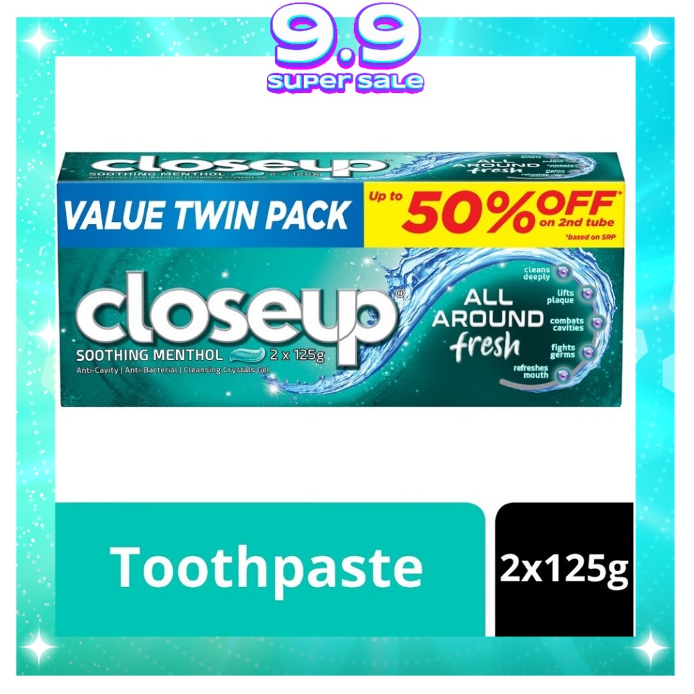All Around Fresh Soothing Menthol Toothpaste 2x125g