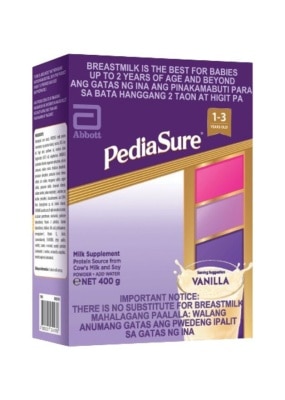 PEDIASURE 1 to 3 Vanilla 400g With K2 and Arginine