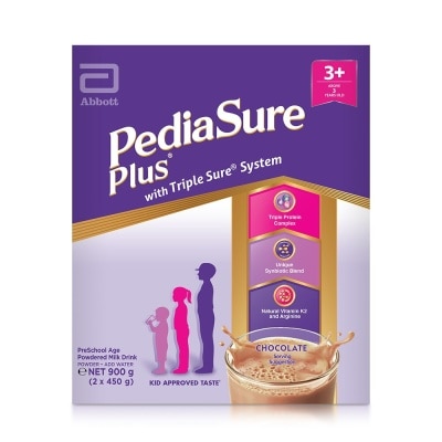 PEDIASURE Plus With Triple Sure System Choco 900G With K2