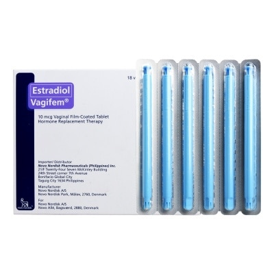 VAGIFEM Estradiol (As Hemihydrate) 10mcg Vaginal 1 Film-Coated Tablet with Applicator [Prescription Required]