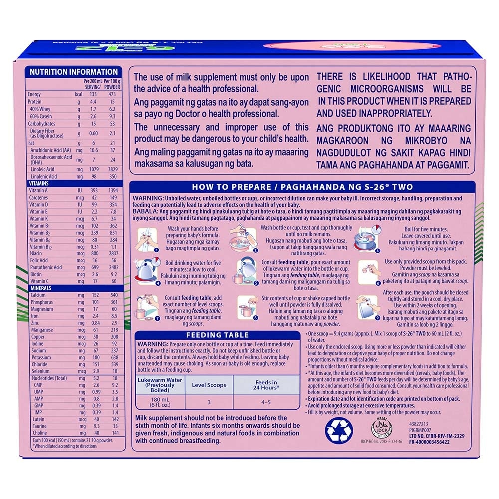 TWO Milk Supplement for 6-12 Months 1.2kg