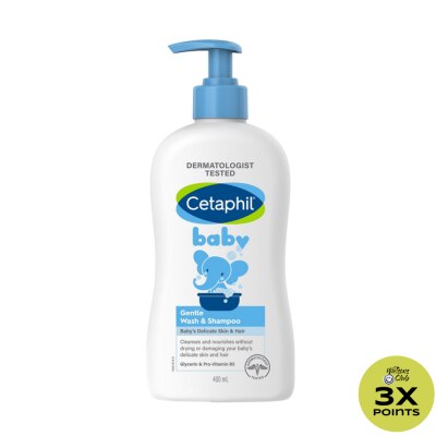 CETAPHIL Cetaphil Baby Wash & Shampoo Pump 400ml [Head to Toe Gentle Cleansing Formula and Hypoallergenic]