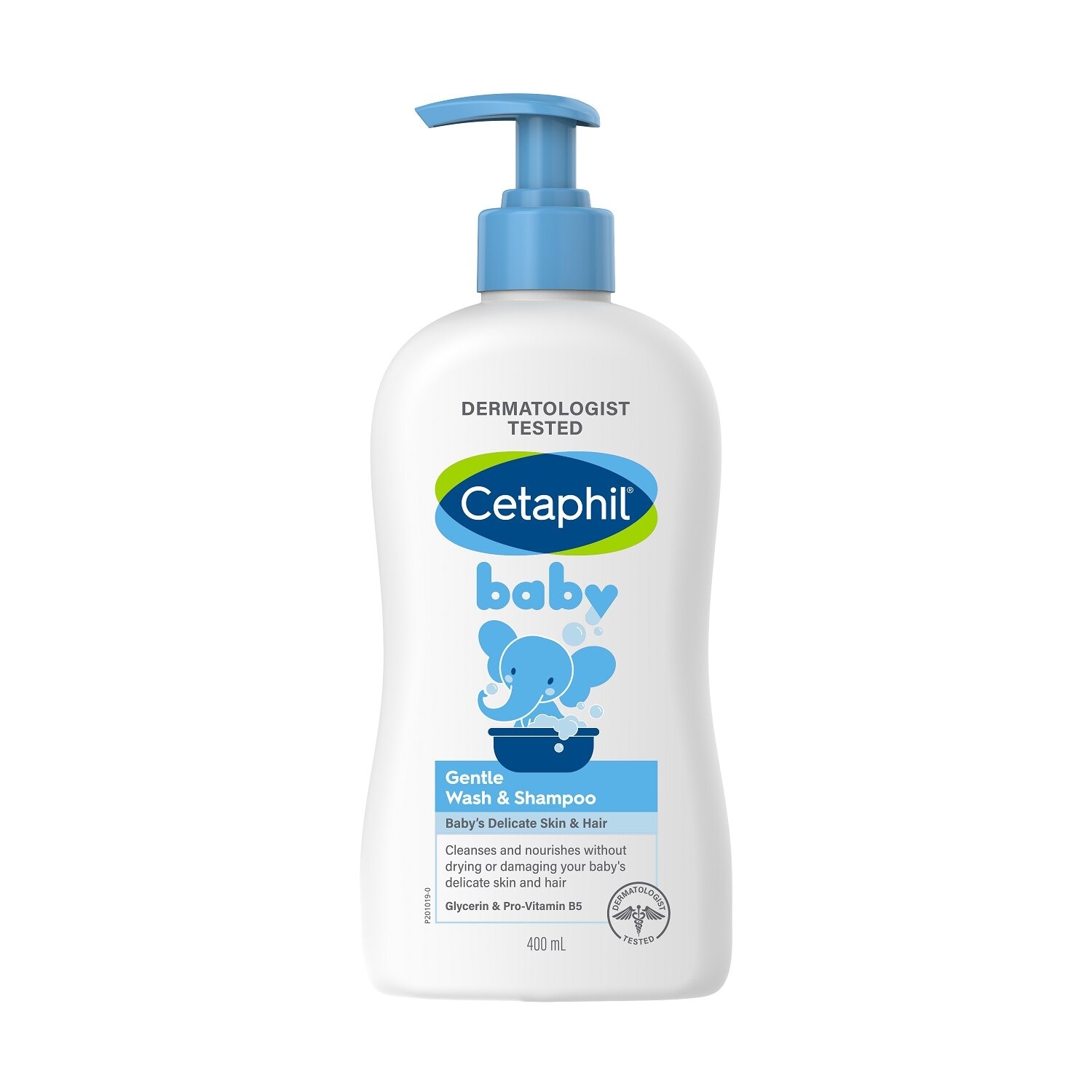 Cetaphil Baby Wash & Shampoo Pump 400ml [Head to Toe Gentle Cleansing Formula and Hypoallergenic]