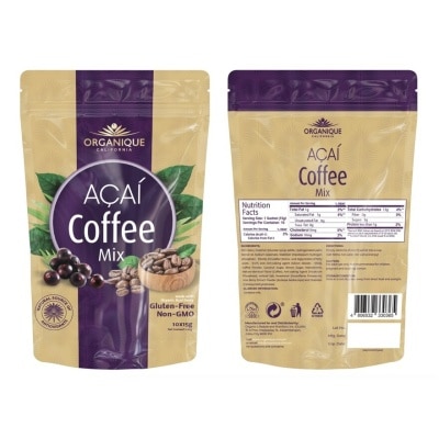 ORGANIQUE Acai Coffee Mix Powder X 10 15g Sachets