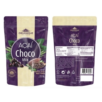 ORGANIQUE Acai Choco Mix Powder X 10 25g Sachets