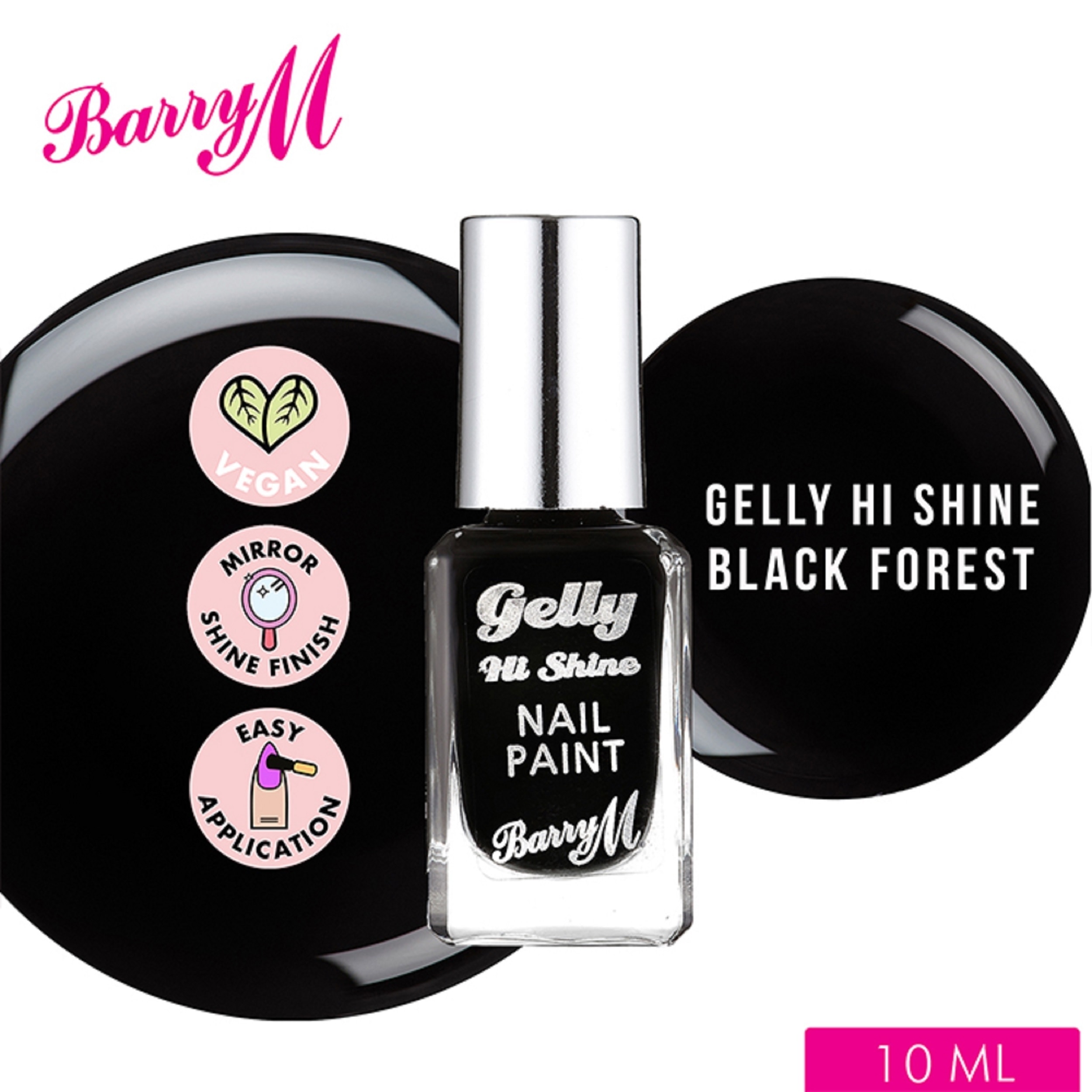 Gelly Hi Shine Black Forest Nail Paint 10ml