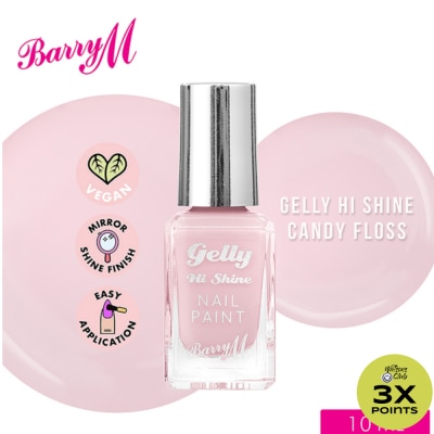 BARRY M Gelly Hi Shine Candy Floss Nail Paint 10ml