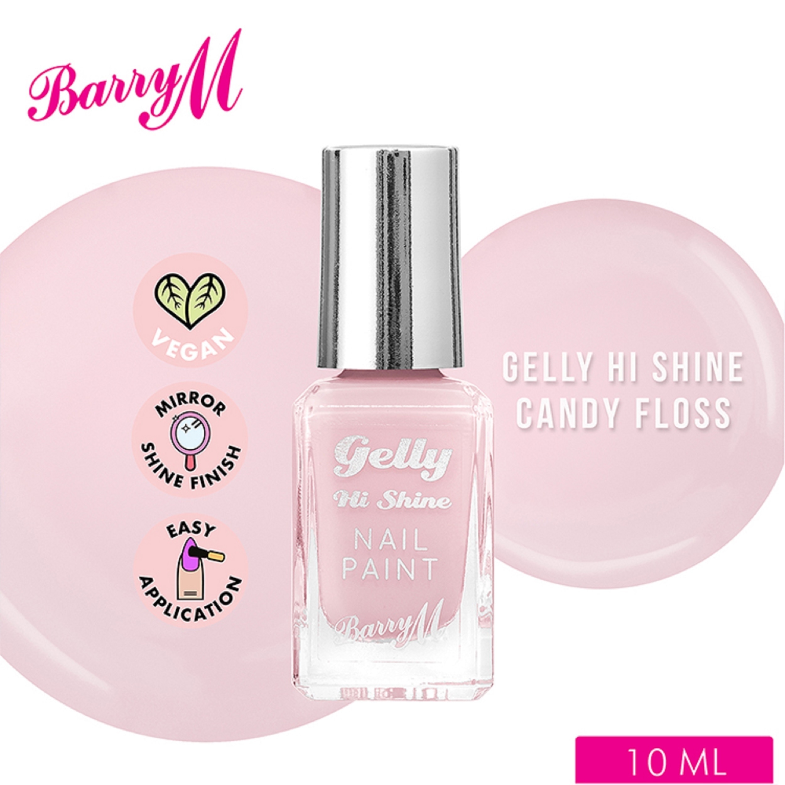 Gelly Hi Shine Candy Floss Nail Paint 10ml