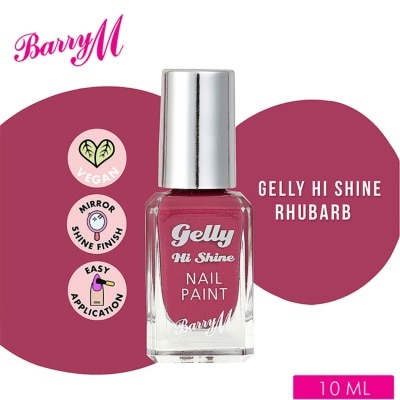 BARRY M Gelly Hi Shine Rhubarb Nail Paint 10ml