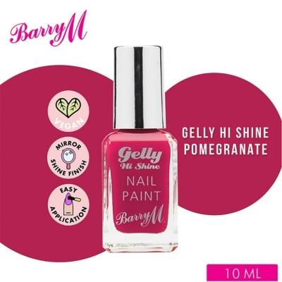 BARRY M Gelly Hi Shine Pomegranate Nail Paint 10ml