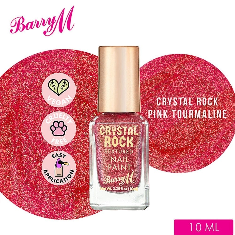 Crystal Rock Texture Pink Tourmaline Nail Paint 10ml