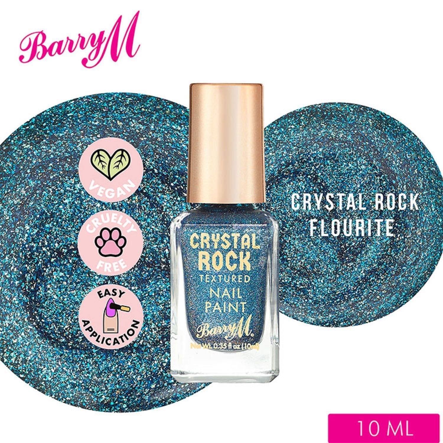 Crystal Rock Texture Flourite Nail Paint 10ml