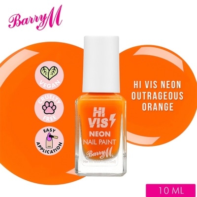 BARRY M Hi Vis Neon Outrageous Orange Nail Paint 10ml