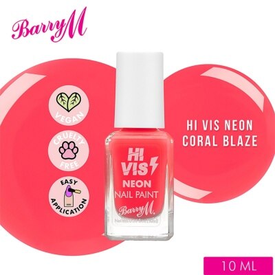 Discount on Barry  shoes - SKU: M Hi Vis Neon Coral Blaze Nail Paint 10ml