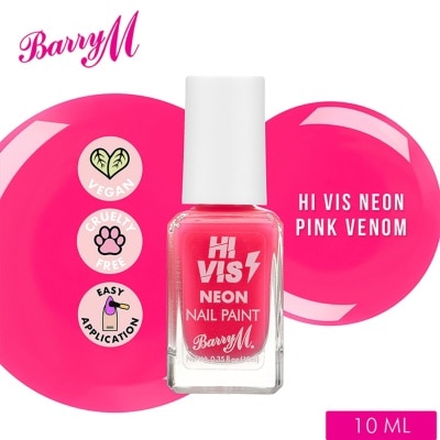 BARRY M Hi Vis Neon Pink Venom Nail Paint 10ml