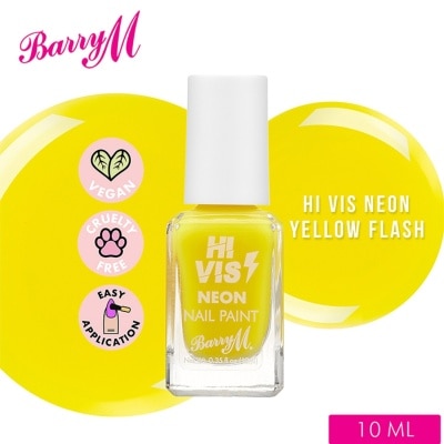 BARRY M Hi Vis Neon Yellow Flash Nail Paint 10ml