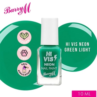 BARRY M Hi Vis Neon Green Light Nail Paint 10ml