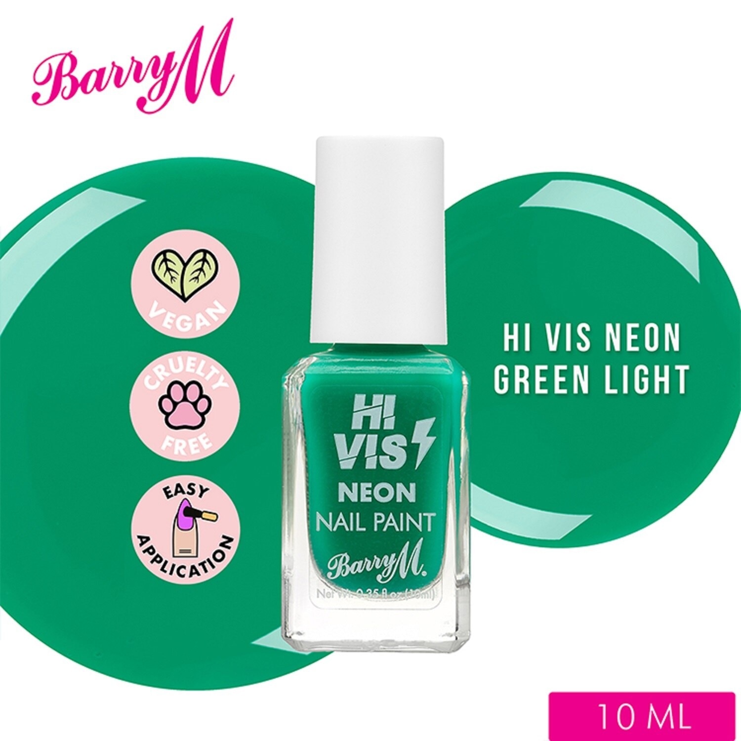 Hi Vis Neon Green Light Nail Paint 10ml