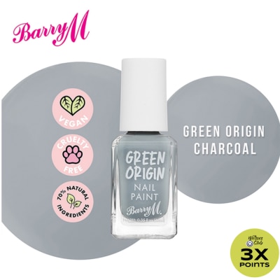 BARRY M Green Origin Charcoal Nail Paint 10ml