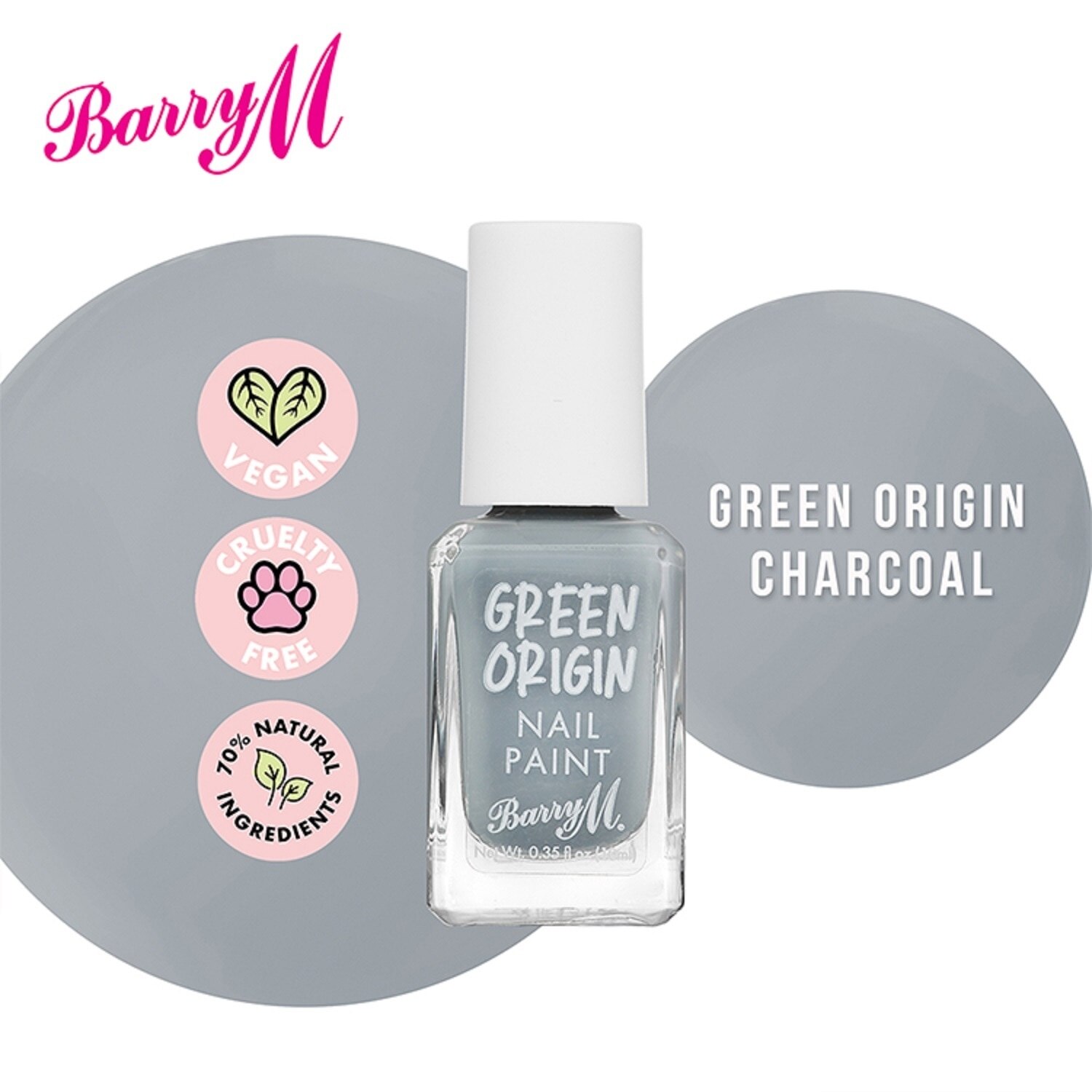 Green Origin Charcoal Nail Paint 10ml