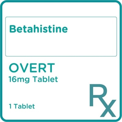 OVERT Betahistine 16mg 1 Tablet [PRESCRIPTION REQUIRED]