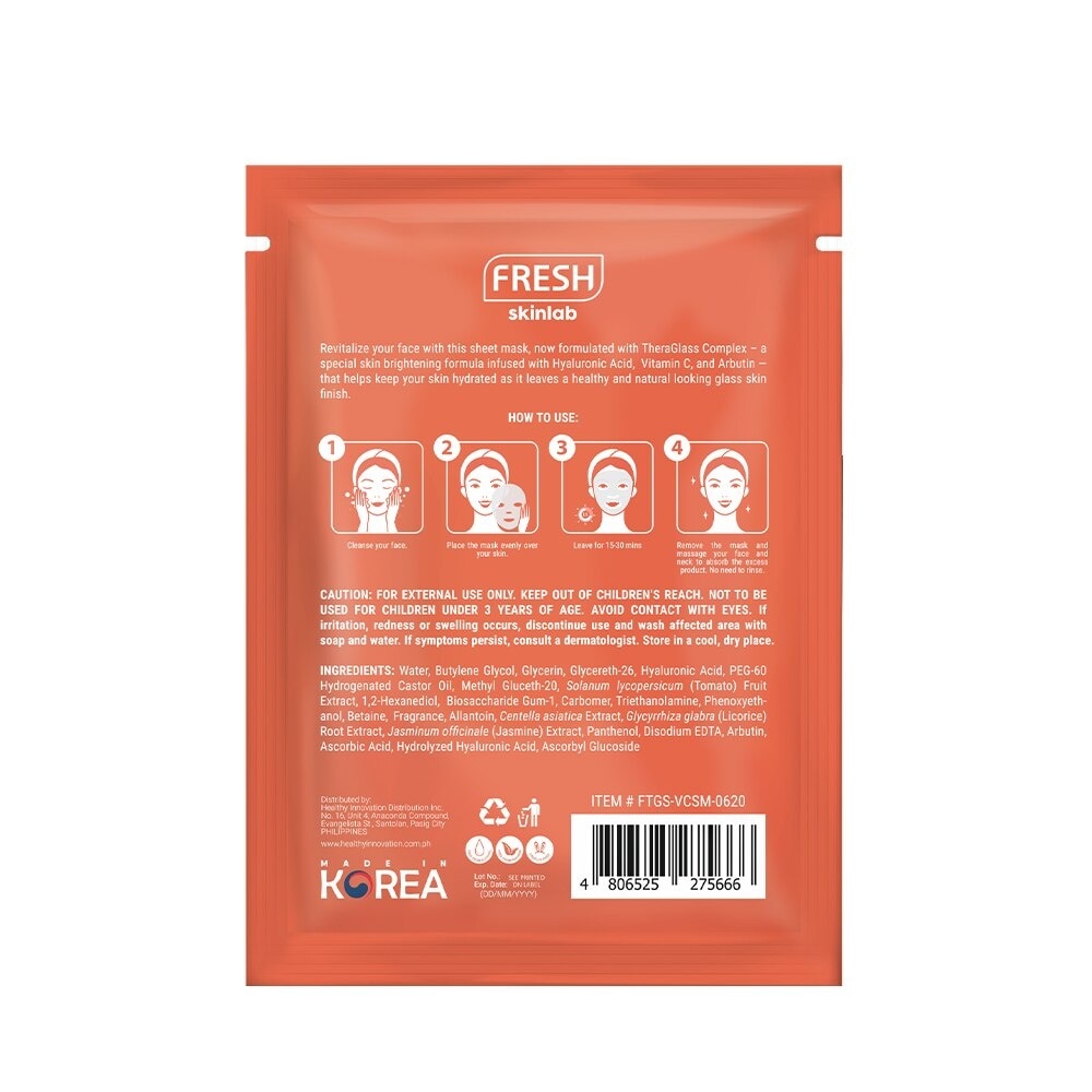 Tomato Glass Skin Tomato Serum Sheet Mask 22ml