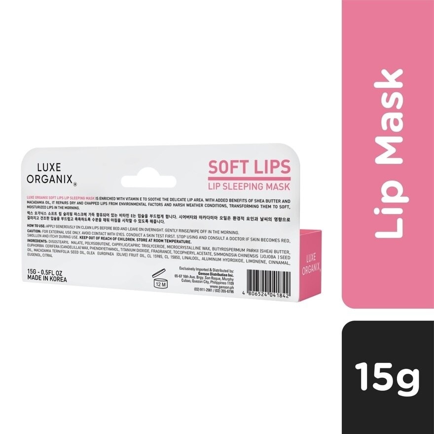 Luxe Organix Soft Lips Lip Sleeping Mask 15g