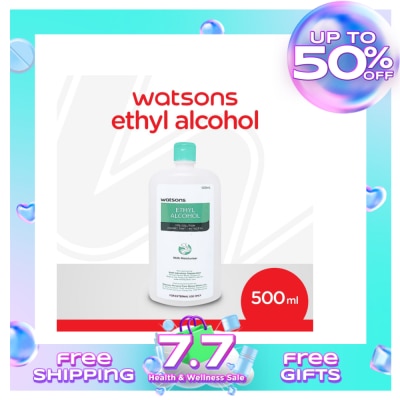 WATSONS Ethyl Alcohol 70% Solution Disinfectant/Antiseptic 500mL