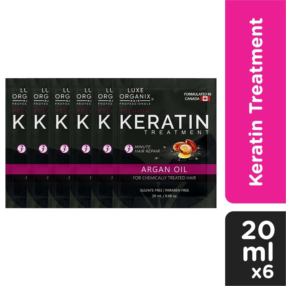 Luxe Organix Keratin Treatment Argan Oil 20ml 6s