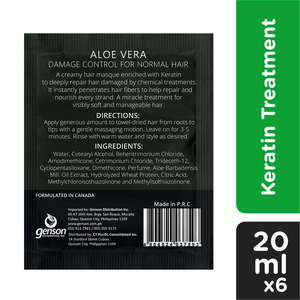 Luxe Organix Keratin Treatment Aloe Vera 20ml 6s