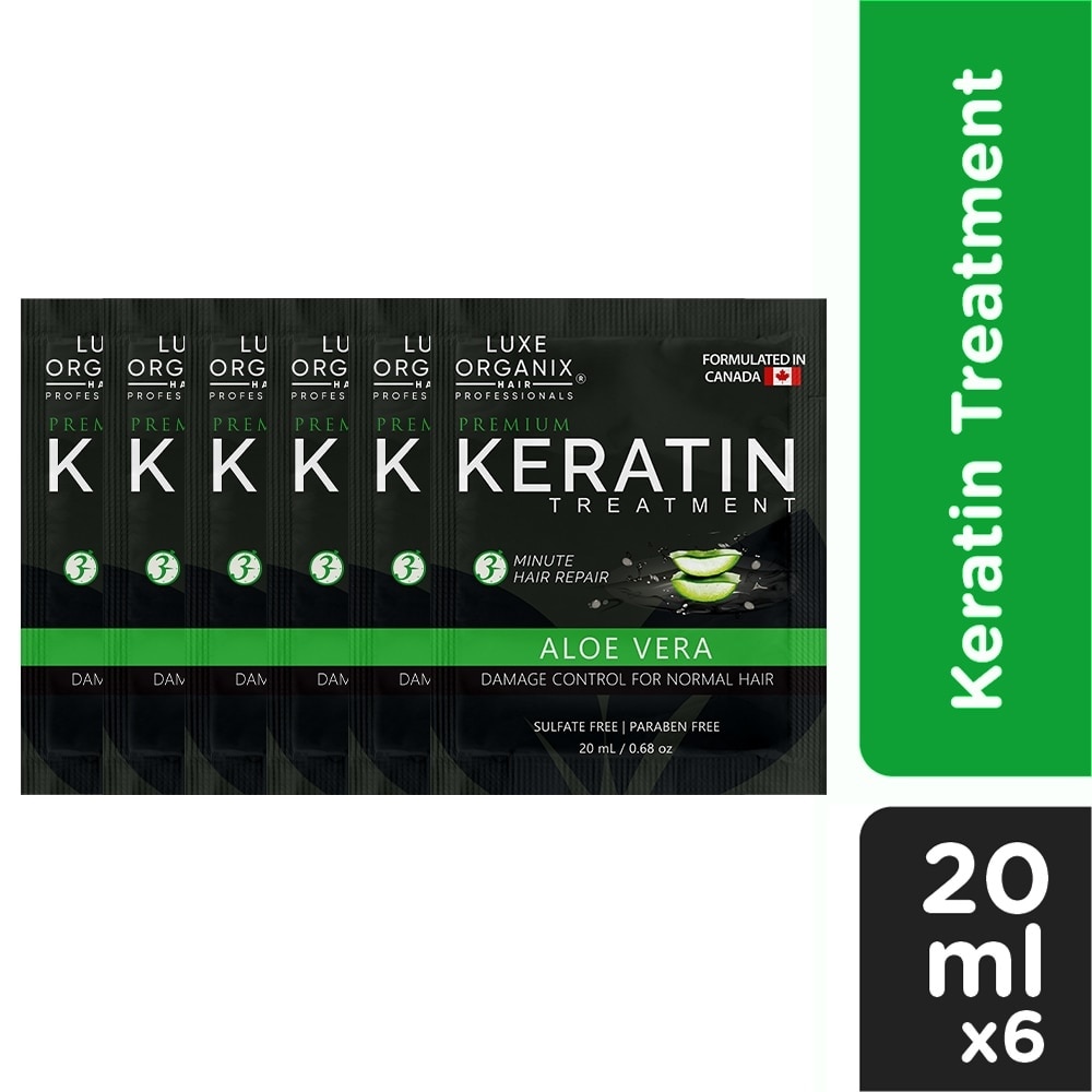 Luxe Organix Keratin Treatment Aloe Vera 20ml 6s