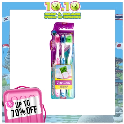 WATSONS Triple Action Toothbrush Soft 3pcs