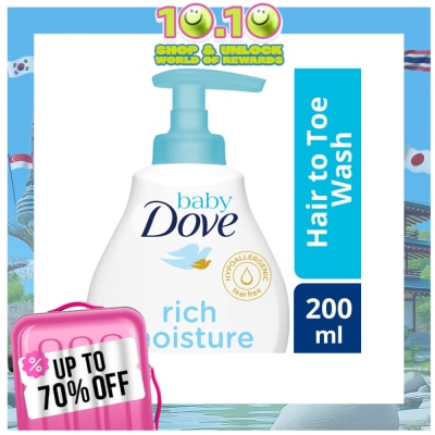 BABY DOVE Hair To Toe Baby Wash Rich Moisture 200ml