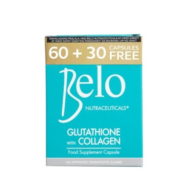 BELO GLUTA Glutathione with Collagen 250mg 60 Capsules With Free 30 Capsules