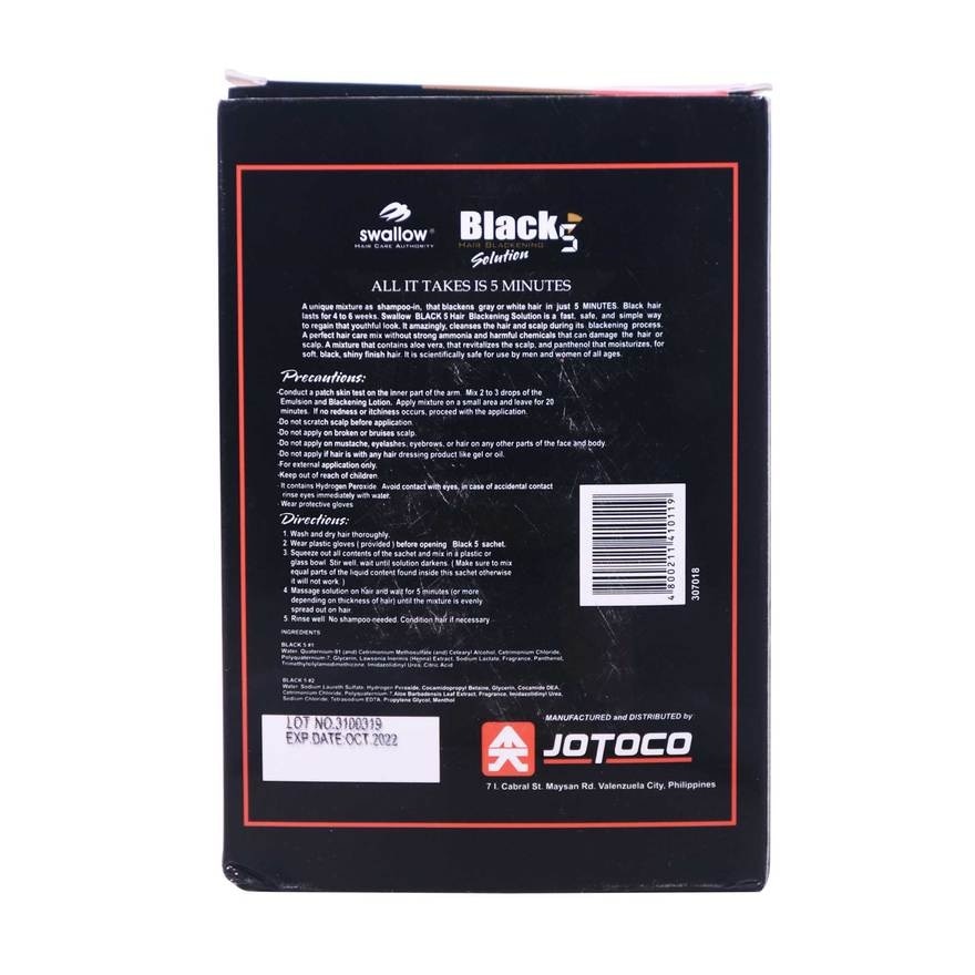 Black 5 Hair Blackening Solution 20ml