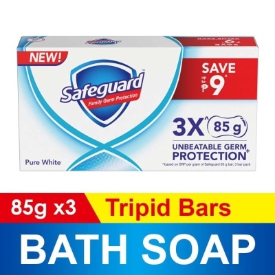 SAFEGUARD Pure White Bar SoapTipid Pack 85g