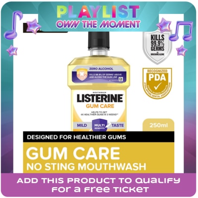 LISTERINE - Listerine Gum Care Zero Alcohol / Alcohol free Mouthwash 250ml for Gum Care, Fresh Breath