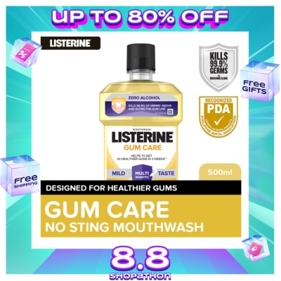 LISTERINE Listerine Gum Care Zero Alcohol / Alcohol free Mouthwash 250ml for Gum Care, Fresh Breath