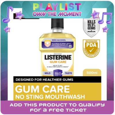 LISTERINE - Listerine Gum Care Zero Alcohol / Alcohol free Mouthwash 250ml for Gum Care, Fresh Breath