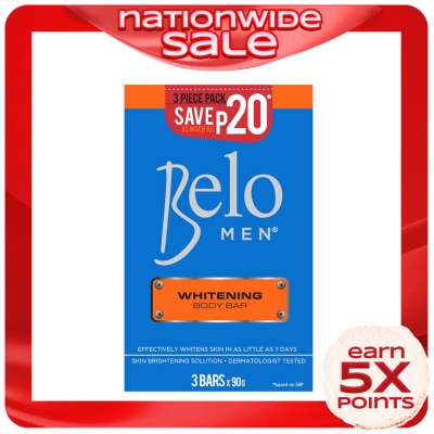 BELO Men Whitening Body Bar 90g 3pc Pack