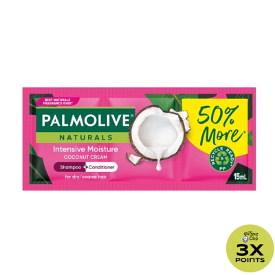 PALMOLIVE Naturals Intensive Moisture Shampoo & Conditioner Triples 15mlx6s