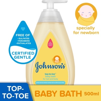 JOHNSONS BABY Johnson's Top to Toe Baby Wash 500ml-Newborn,Baby Essentials,Baby Care,Baby Bath,Body Wash For Baby