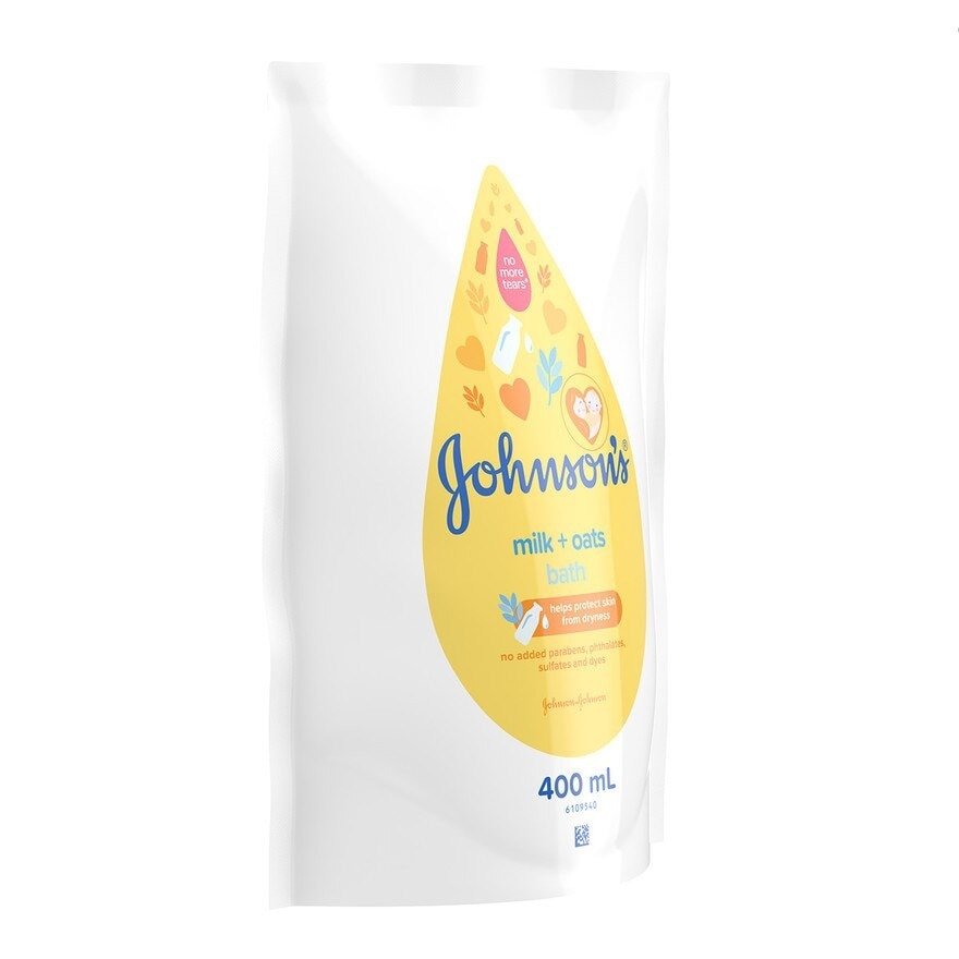 Johnson's Milk + Oats Baby Bath 400ml Refill -Baby Essentials,Baby Care,Baby Wash Body Wash For Baby